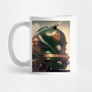 Art Deco Style Trains Mug